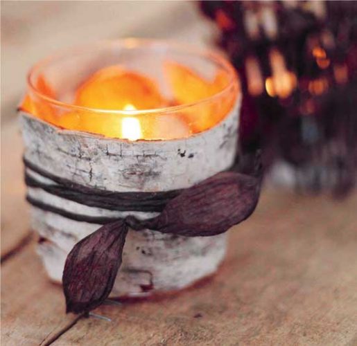 Handcrafted Birch Bark Lantern